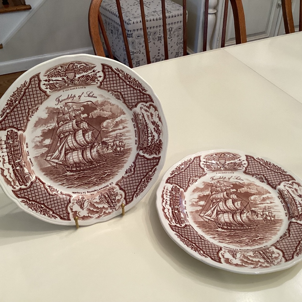 Set of (2) Alfred Meakin “Fair Winds” Plates